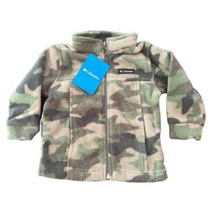 Columbia Fleece Full Zip Jacket Beige Camo Zing III Youth Size 12 18 Month New
